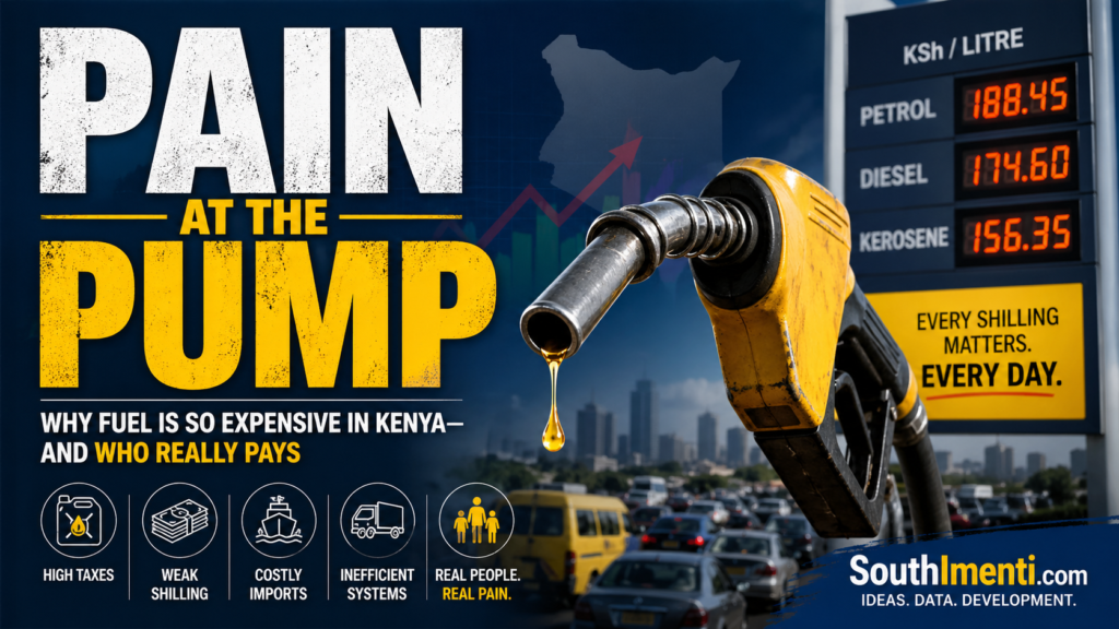 Fuel prices in Kenya remain high despite global changes. Here’s a clear breakdown of taxes, imports, and who truly pays the cost.